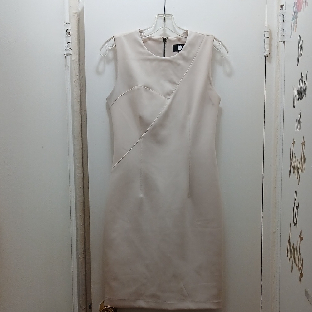 DKNY Cream Sleeveless Mini Dress